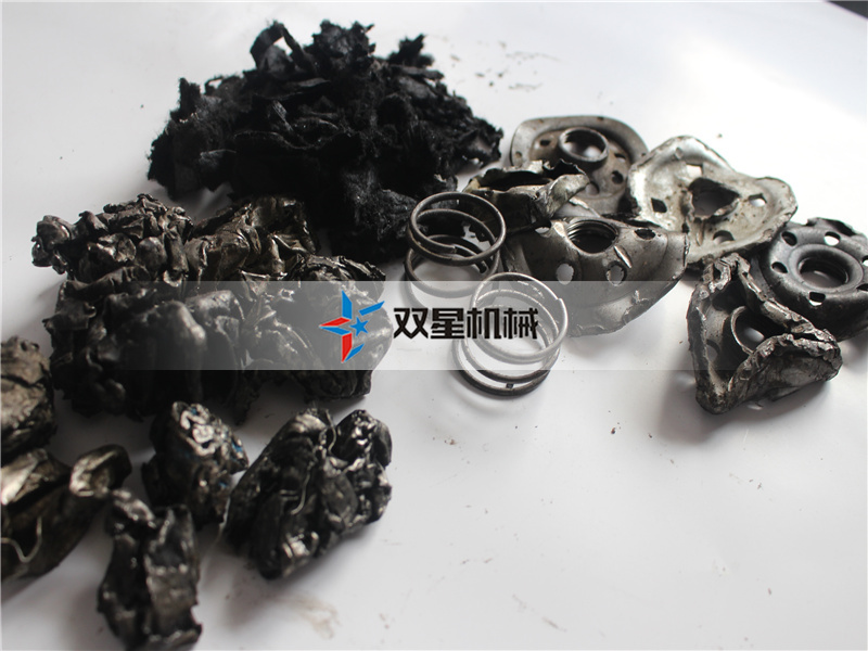 機油濾芯破碎機破碎效果