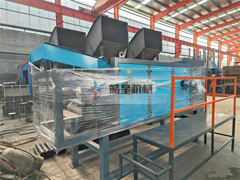 鋁合金破碎機廢鋁破碎分選設備輸送帶設備生產(chǎn)現(xiàn)場